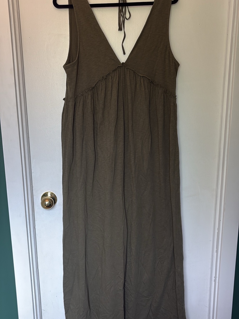 aerie Olive Green Sleeveless V-Neck Jumpsuit